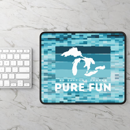 Copy of No Salt No Sharks Pure Michigan Fun Lake Life Freshwater - Gaming Computer Mouse Pad