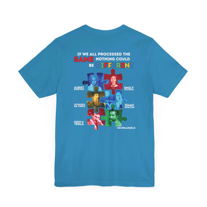 Autism Awareness Historical Figures Tee - White Lettering