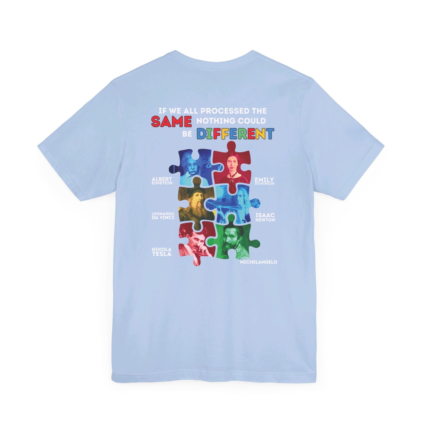 Autism Awareness Historical Figures Tee - White Lettering