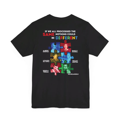 Autism Awareness Historical Figures Tee - White Lettering